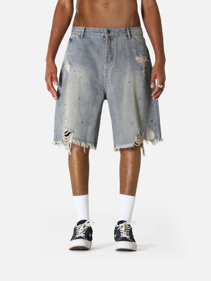 Aelfric Eden Rhinestone Application Jorts