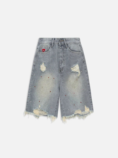 Aelfric Eden Rhinestone Application Jorts