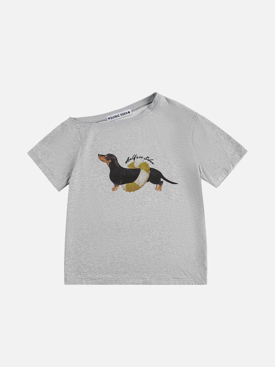 Aelfric Eden Dachshund Off-The-Shoulder Tee