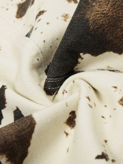 Aelfric Eden Cow Pattern Baggy Barrel Jeans