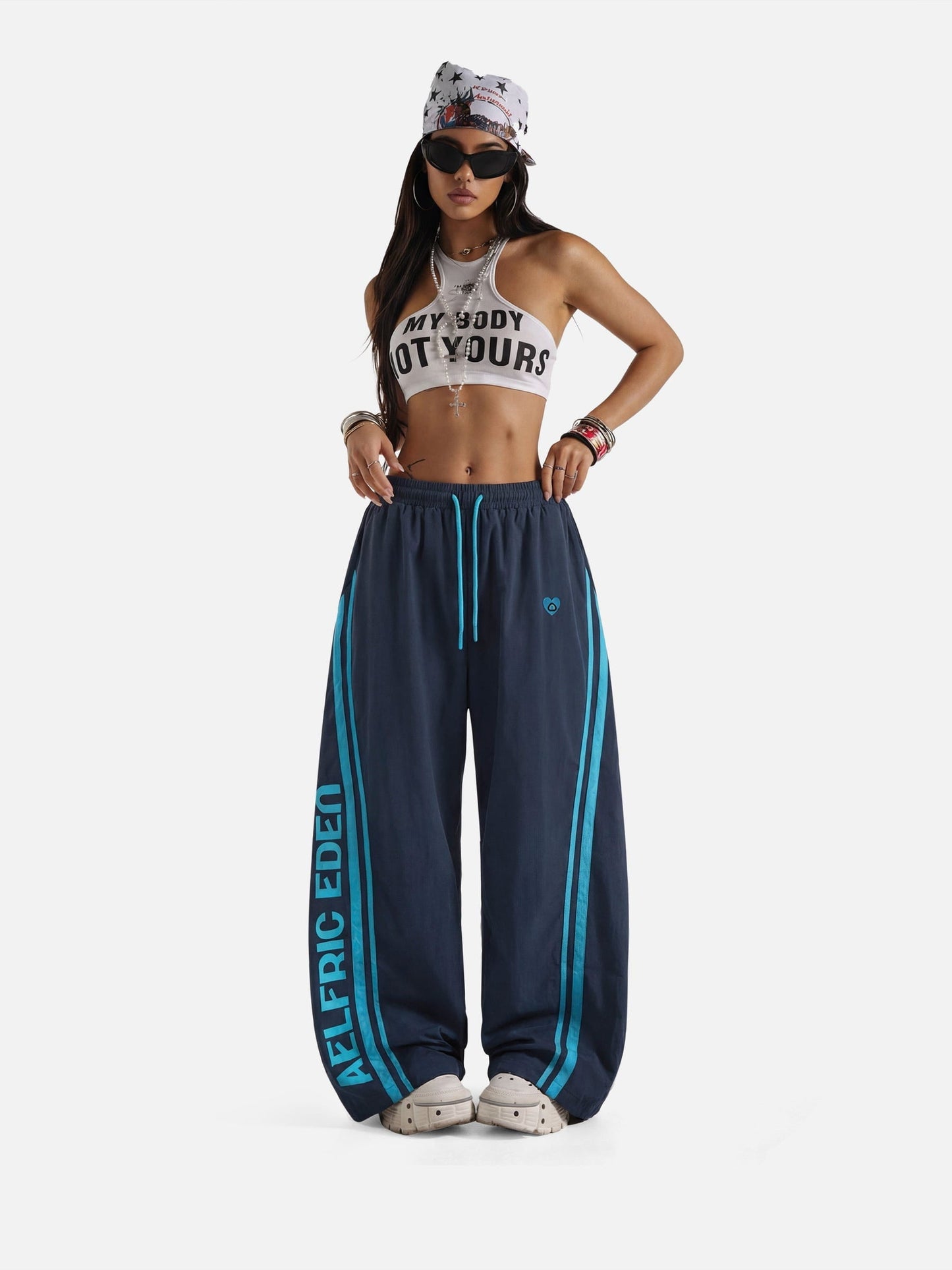 Aelfric Eden Team Striped Baggy Barrel Track Pants