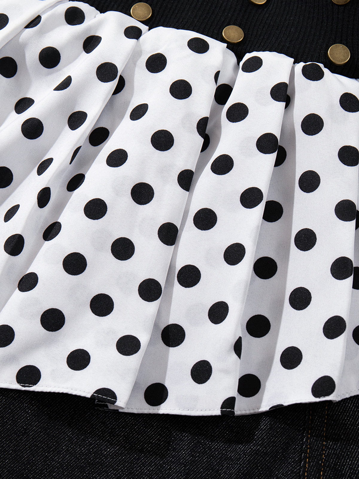 Aelfric Eden Polka Dot Layered Baggy Barrel Jeans