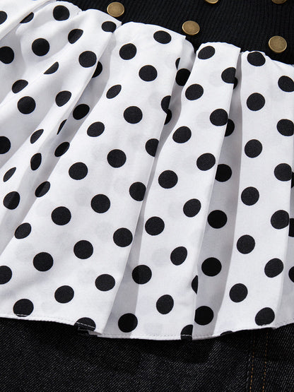 Aelfric Eden Polka Dot Layered Baggy Barrel Jeans