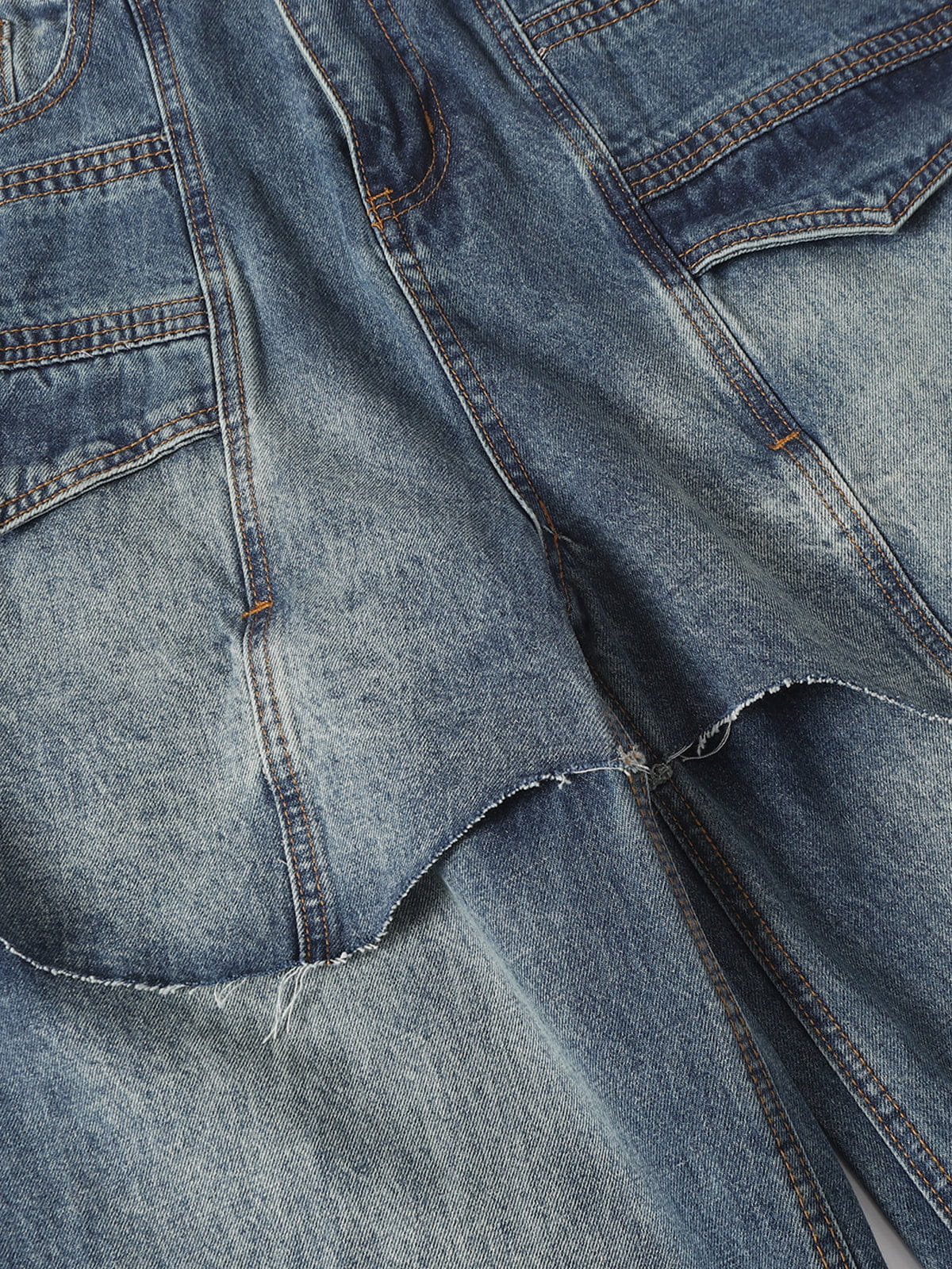 Aelfric Eden Washed Panel Baggy Barrel Jeans
