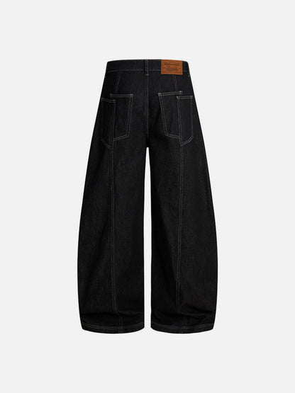 Aelfric Eden Contrast Stitch Baggy Barrel Jeans