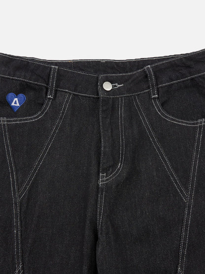 Aelfric Eden Contrast Stitch Baggy Barrel Jeans