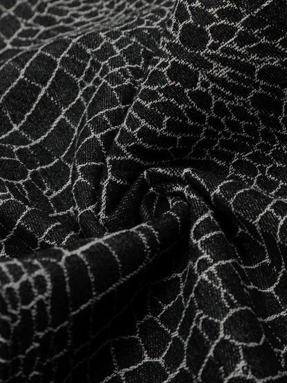 Aelfric Eden Croc Pattern Baggy Barrel Jeans