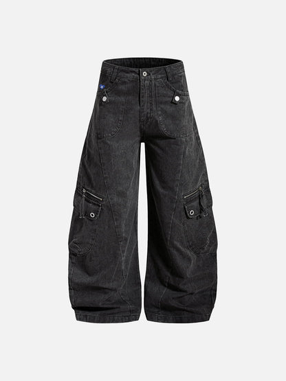 Aelfric Eden Multi Pocket Baggy Barrel Jeans