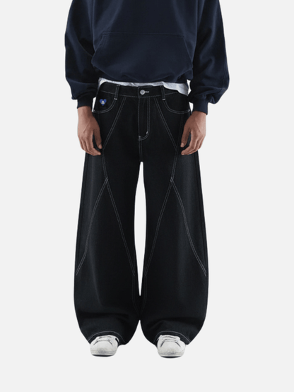Aelfric Eden Contrast Stitch Baggy Barrel Jeans